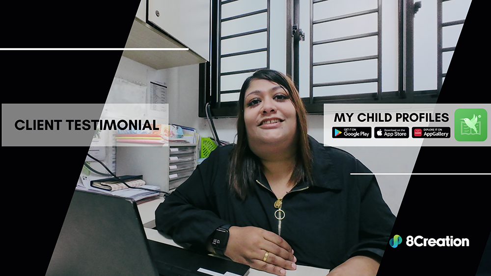 Preschool teacher sharing feedback outside office for MyChild Profile testimonial