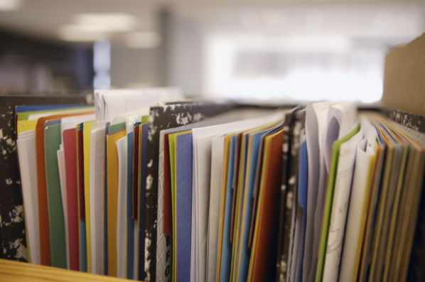 Papers And Folders in Nursing Home
